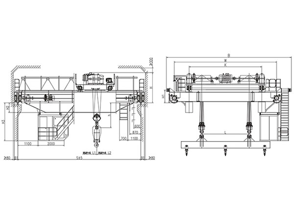 32t、40t掛梁橋式起重機（垂直主梁）