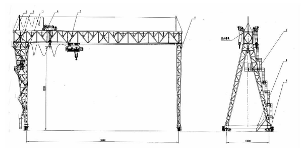  MDE型25×2+25T單主梁門(mén)式起重機(jī)